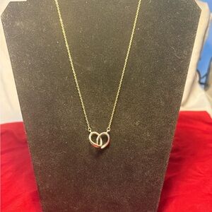 Elegant Gold and Silver Infinity Ring Necklace